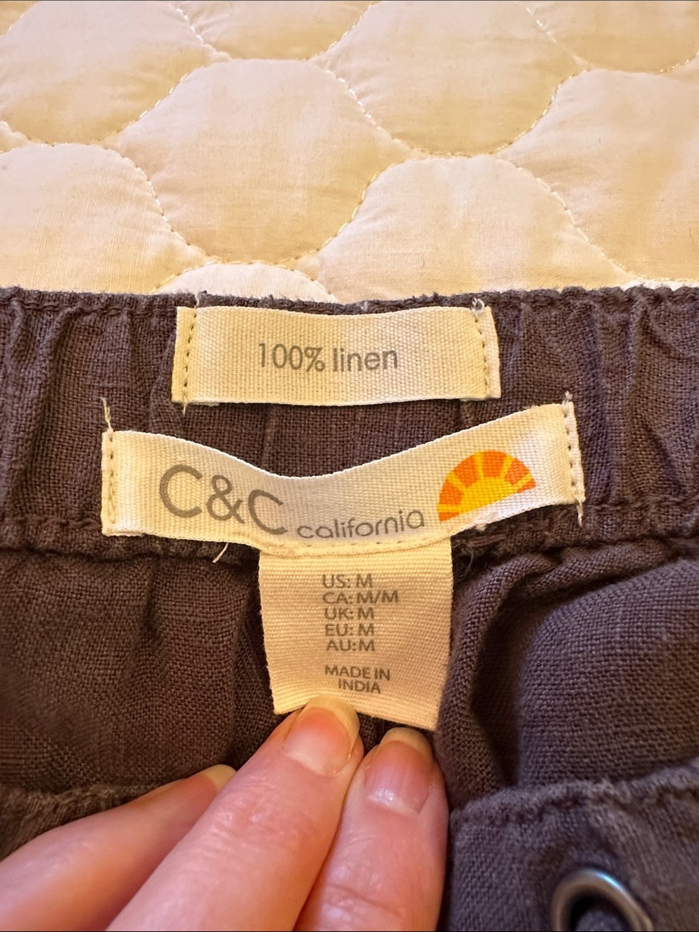 C&C California Women's Charcoal Drawstring Joggers - Picture 2 of 4